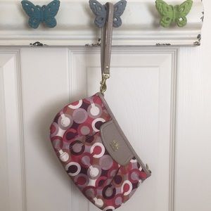 Coach Signature Print Wristlet